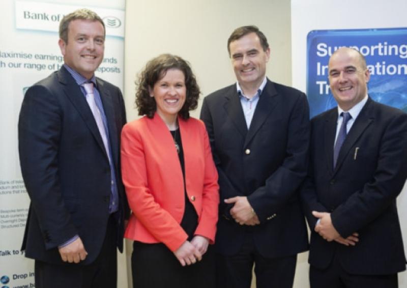 Mike Glennon, Director, Glennon Brothers Ltd Joann Hosey, Bank of Ireland, Global Markets, Pat Glennon Director and Benny OBrien, Manager, BOI, Longford.
