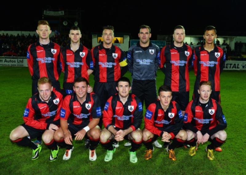 The Longford Town starting XI pictured at the Carlisle Grounds before last Monday's game against Bray Wanderers. Photo: Ray Donlon