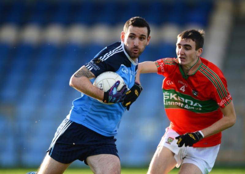 Colin Smith on the attack for Longford Slashers against Rathnew of Wicklow during the first round of the Leinster Club Senior Football Championship on Sunday last at Pearse Park. Photo: Ray Donlon