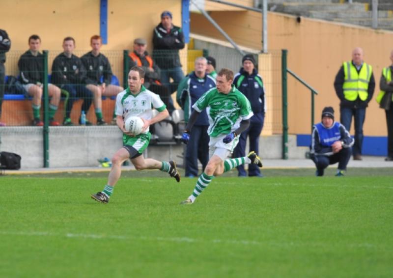 Killoe Emmet Og defender Shane Dowd surging forward against St James (Wexford). Action from the Leinster Club Senior Football Championship first round game at Glennon Brothers Pearse Park on Sunday. P