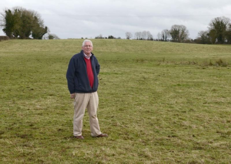 Cllr Barney Steele at the site which he hopes could become a possible location for inward investment in Ballymahon.