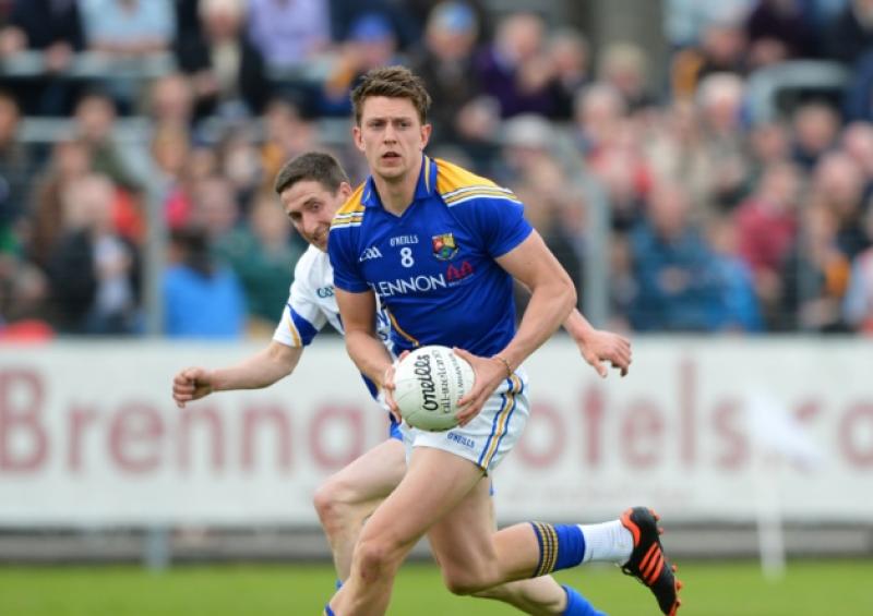 Longford midfielder John Keegan pictured in action against Wicklow in the Leinster Senior Football Championship first round clash at Aughrim last May.