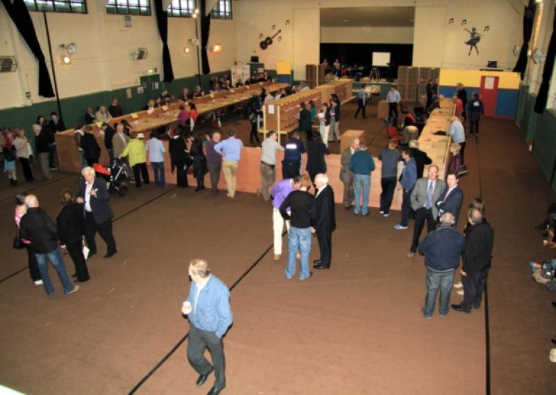 The count centre at Newtownforbes where the drama unfolded revealing the winners and losers of Local Election 2014 in Longford's three electoral areas.
