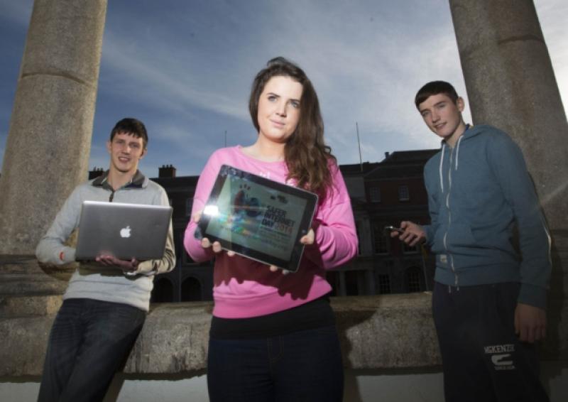 Ballymahon Vocational School students Brendan Wallace, Sorcha Murphy and James Higgins are taking a stand against cyber-bullying.