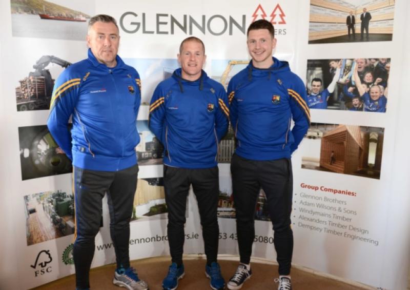 Longford manager Jack Sheedy, captain Dermot Brady, who also lined out against Dublin in 2006, and Michael Quinn pictured at Friday's press evening in Glennon Brothers Pearse Park ahead of the Leinster SFC quarter-final. Photo by Declan Gilmore