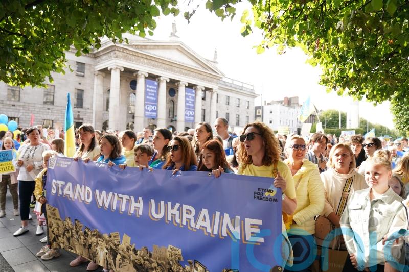 Thousands of Ukrainians mark their independence day in Dublin