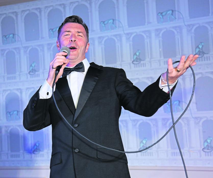 Lar O'Keefe entertaining the crowds at the X Factor event