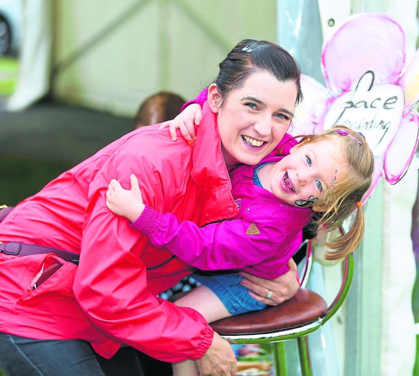Annette and Cora O'Hanlon at the facepainting stand