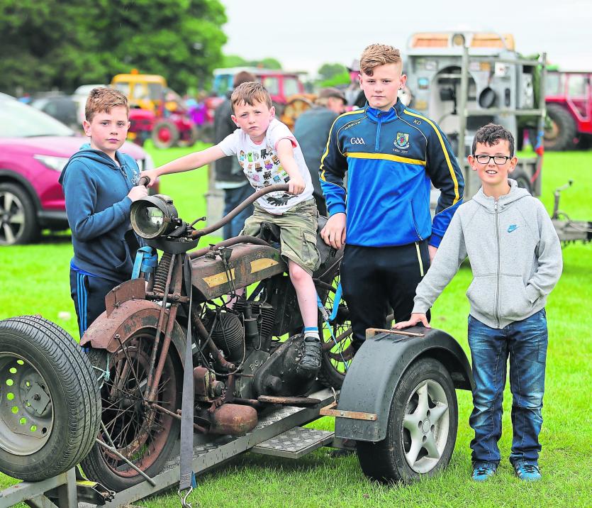 Owen, Ciaran, Kevin and James Duffy on a 1924 BSA