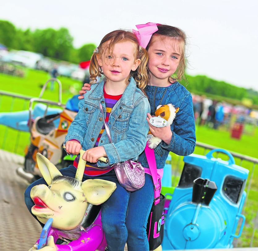 Faye and Lucy Duncan enjoying the kids' activities