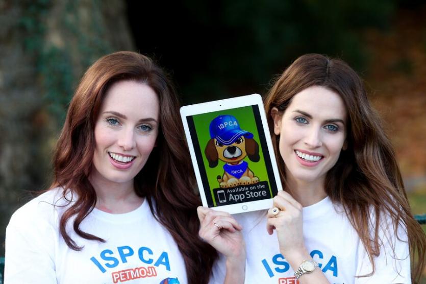 Holly White and Aoibheann McCaul launch the ISPCA Petmoji App
