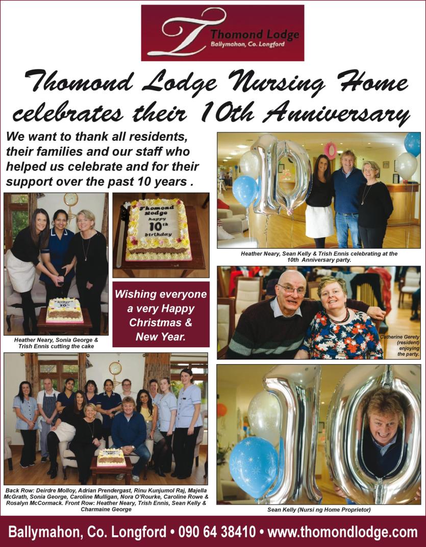 Thomond Lodge Nursing Home, Ballymahon celebrates their 10th Anniversary