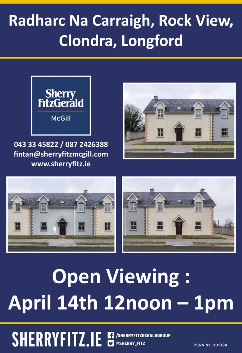Attention house hunters: Open viewing at Longford development on Saturday, April 14