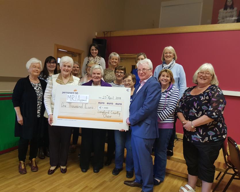Longford County Choir presents €4,000 to four local charities