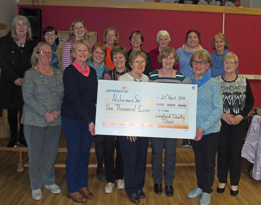 Longford County Choir presents €4,000 to four local charities