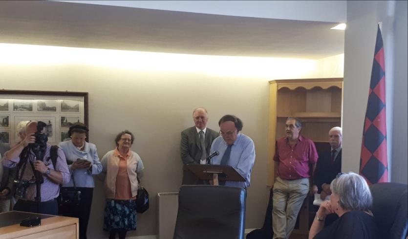 Unveiling of memorial plaque to former MP and founder of The Longford Leader JP Farrell 