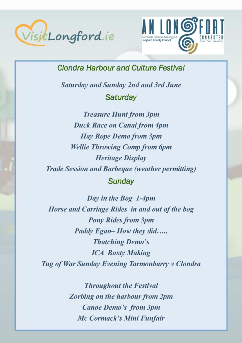 What's on - Longford Tourism event guide for June 2018