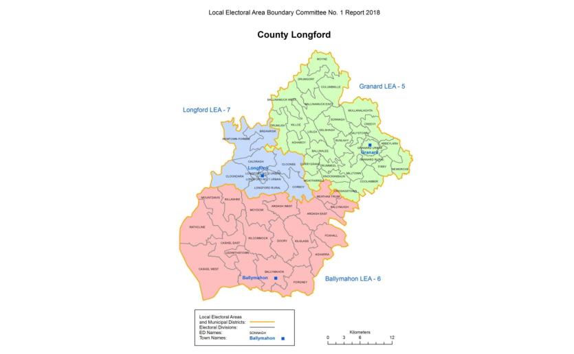 Longford Municipal District to become seven seater with Granard losing seat for 2019 Local Elections 