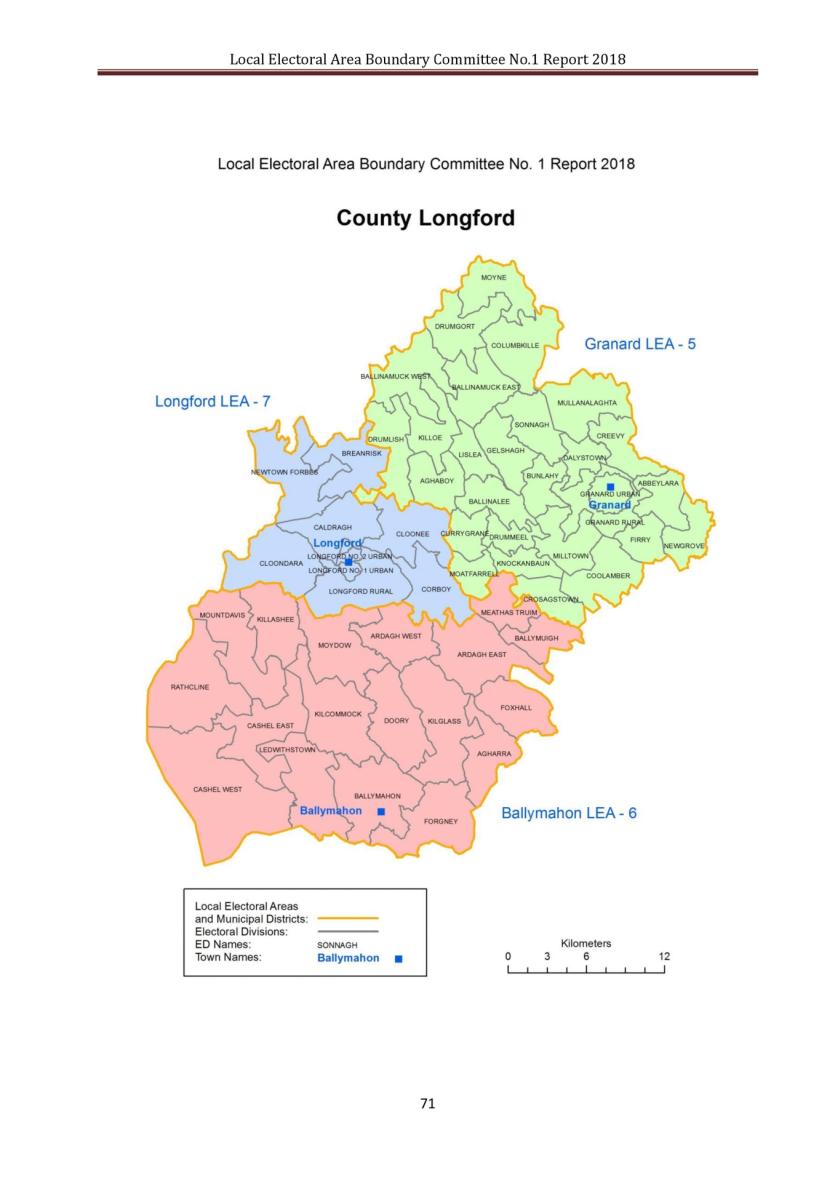 Longford Municipal District to become seven seater with Granard losing seat for 2019 Local Elections 