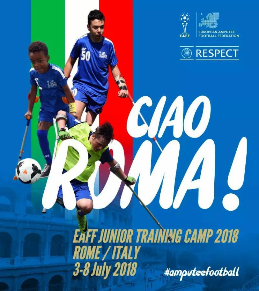 Ciao Roma! Longford's Sam Croash in Rome for European Amputee Football Federation junior training camp