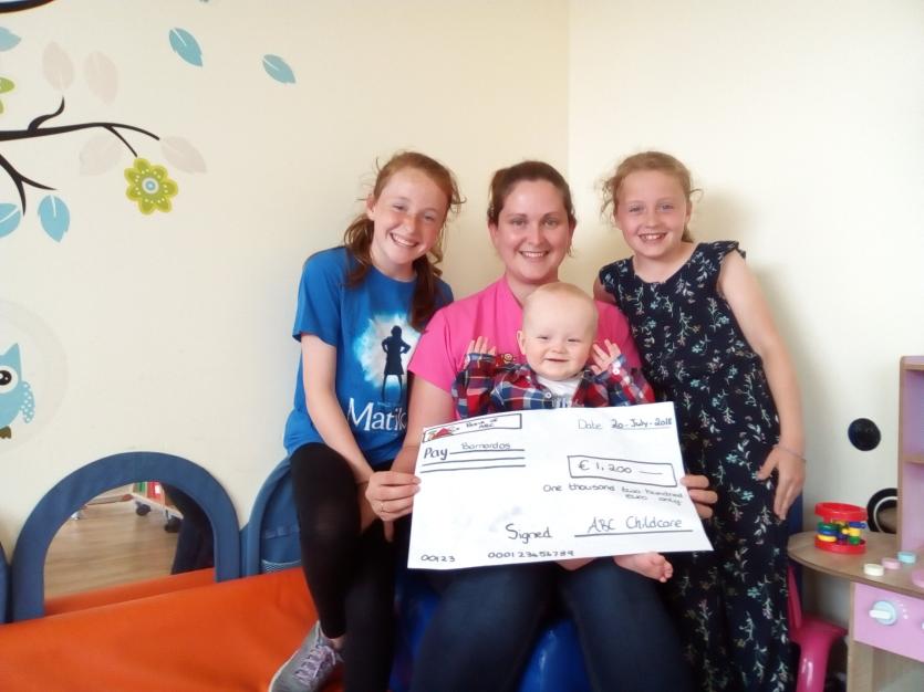 ABC Childcare in Drumlish raises €1,220 for Barnardos