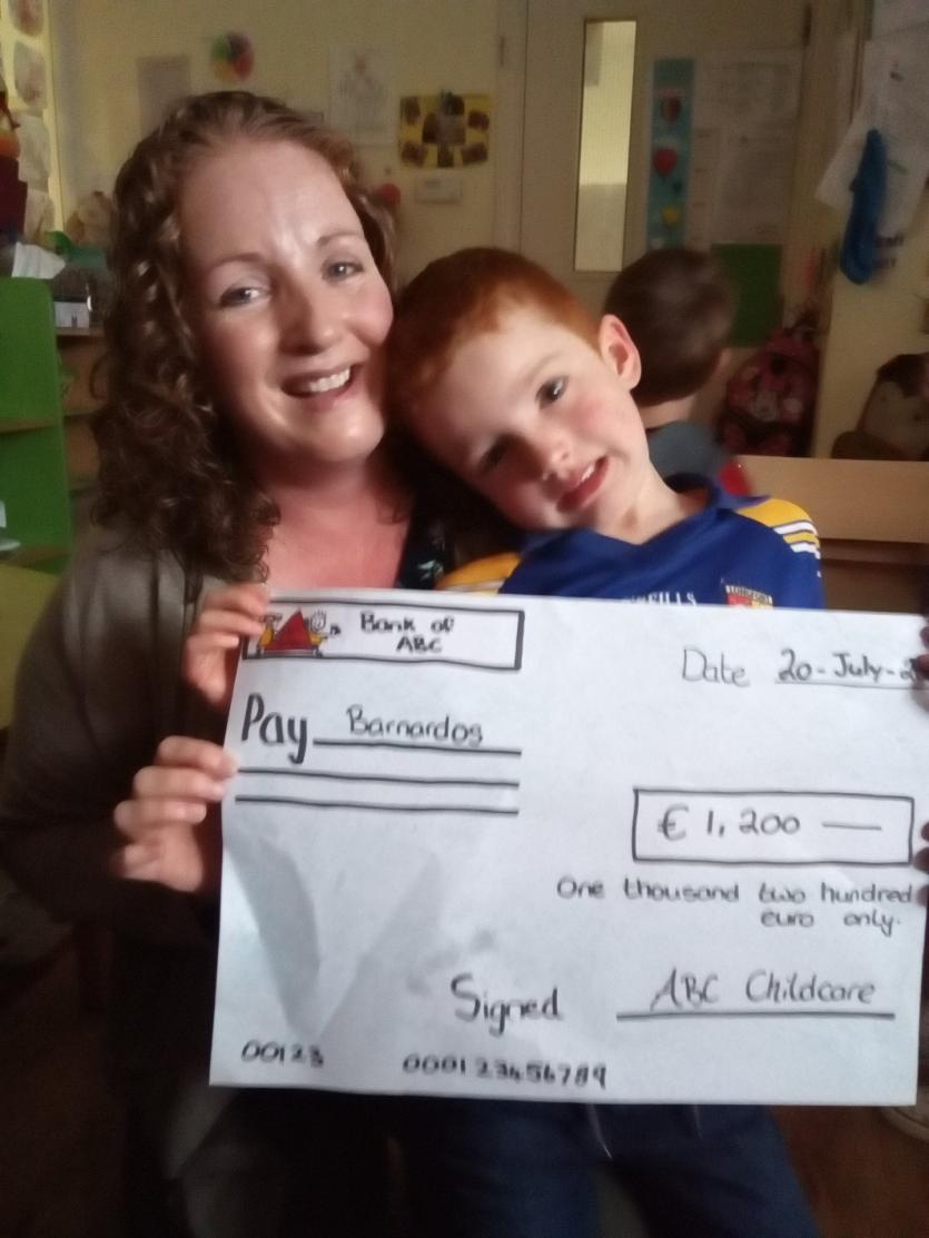 ABC Childcare in Drumlish raises €1,220 for Barnardos