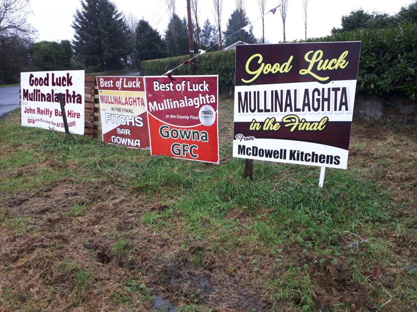 Mullinalaghta GAA family gripped by Leinster final fever as good luck messages are erected across north Longford 