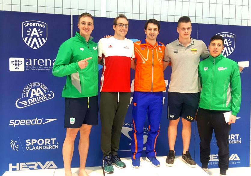 Longford swimmer Darragh Greene wins three medals at the Flanders Cup in Belgium