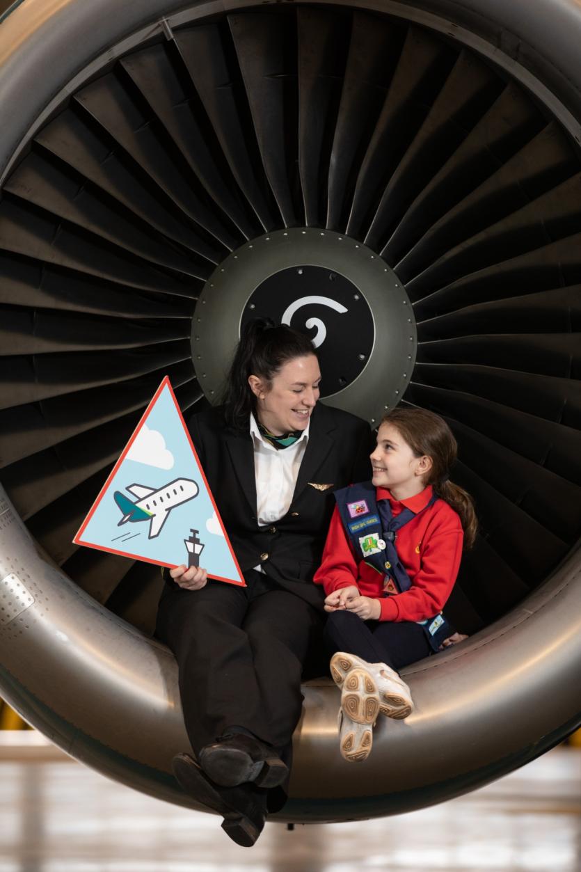    Aer Lingus has partnered with the Irish Girl Guides to create the ‘Aviation Badge’, which aims to engage girls from a young age with the aviation s