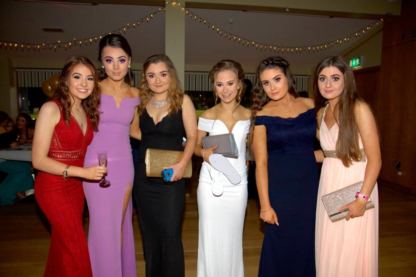Some of the TY students enjoying the night at the Rugby Club on Friday.