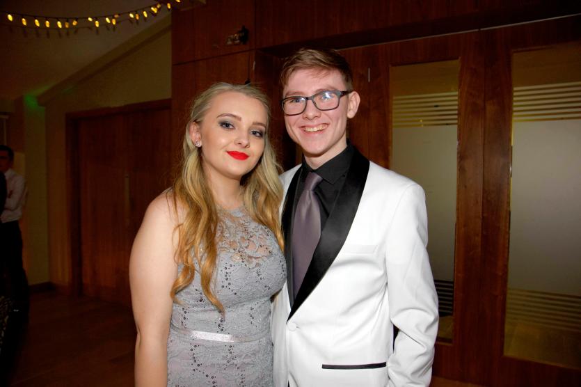 Phoebe Cork-Liversidge and Killian Reid having a ball at the TY Ball.