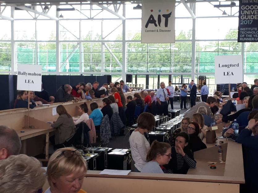 Elections 2019: Gallery | Lots of Longford faces at the counting of local election tallies in Athlone IT