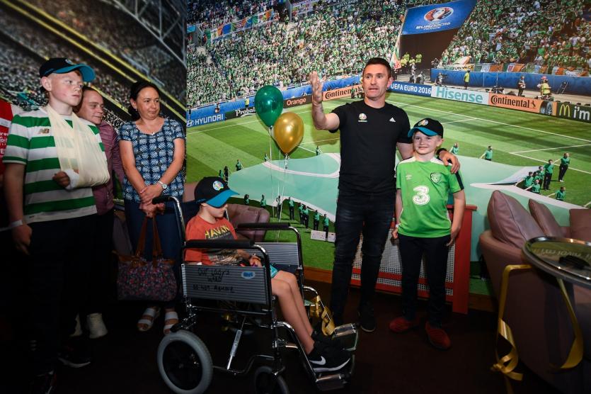 GALLERY | Longford youngster pits his wits against Irish legend Robbie Keane in a game of table football