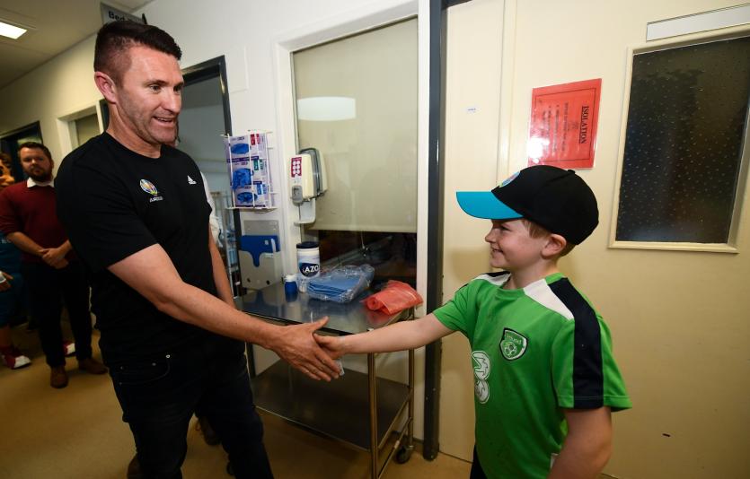 GALLERY | Longford youngster pits his wits against Irish legend Robbie Keane in a game of table football