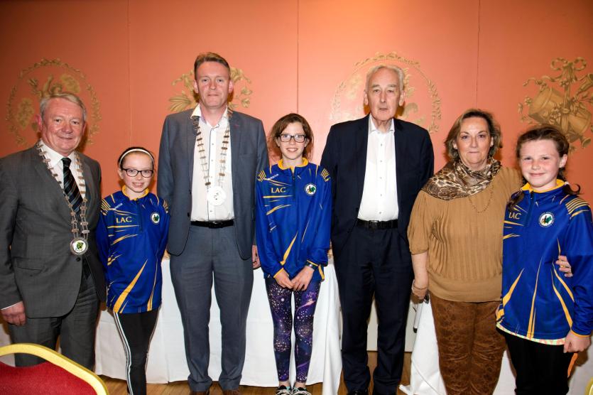 Cathaoirleach Seamus Butler, Rachel Keenan, Cathaoirleach Micheal Carrigy, Clara Forbes, Cllr. John Browne, Cllr. Peggy Nolan and Oliver Forbes. PICTU