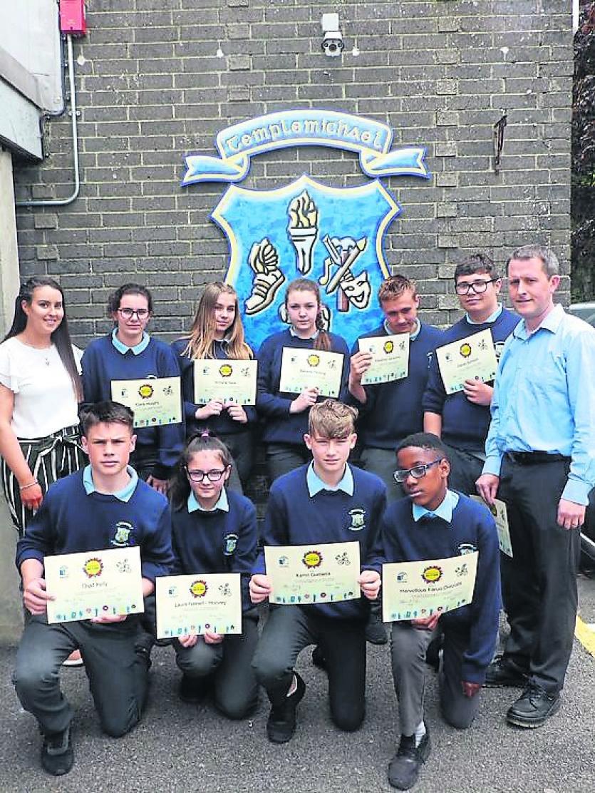 Mr Murtagh and Ms Finnegan presented Certificates of Excellence to the Greens School Committee