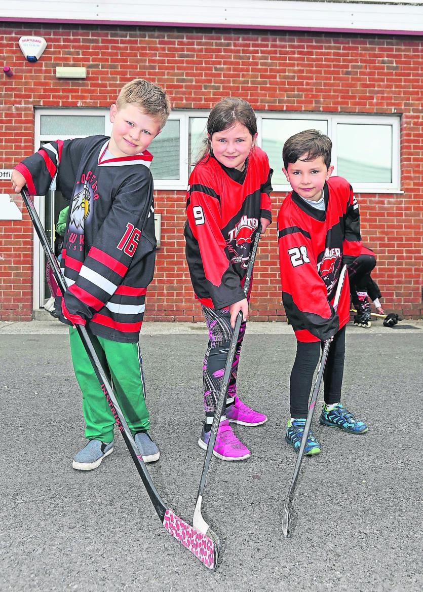 Marcus Ensavage, Niamh and Charlie Kiernan Picture: Shelley Corcoran