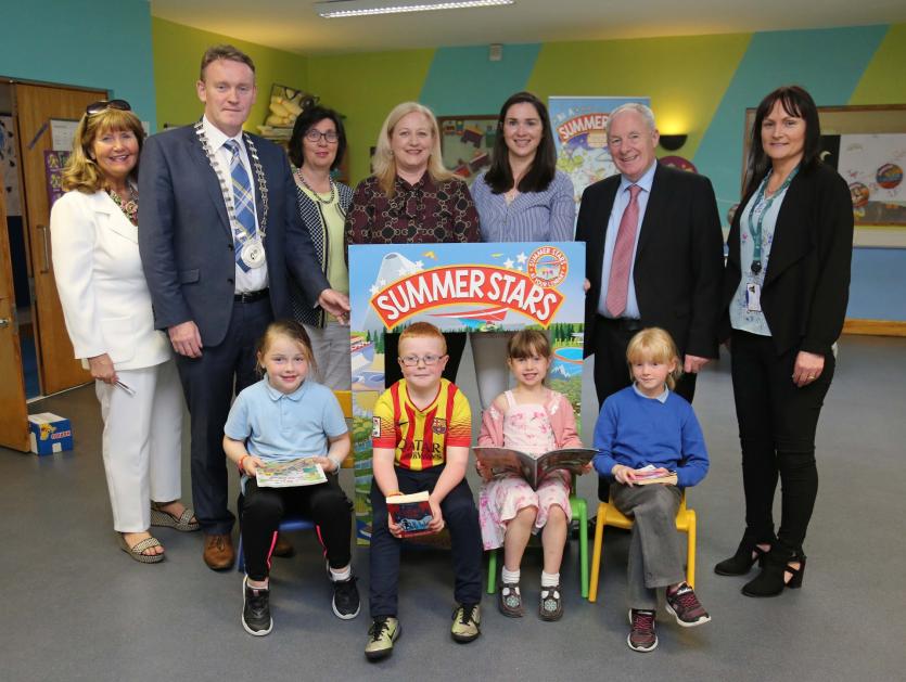 Micheál Carrigy,Minister Ring, Paula Mulry, Olive Heslin, Fiona Cooney (Longford Library), Margaret Doran (Library Development Unit) Isabella Masterso