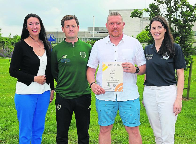 Siobhan Cronogue PPN, Graham Kane (FAI Development Officer), Krzysto Mach, Sarah Mulligan (Longford Sports Partnership) Picture: Shelley Corcoran