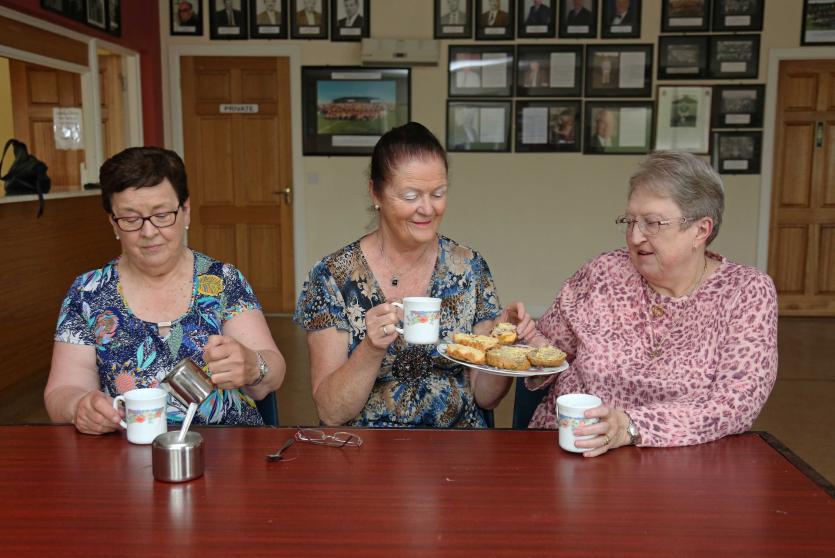 Betty Creegan, Mary Gillooley, Sheila Blake enjoy a cup of tea at the clubrooms, Monaduff park PICTURE: SHELLEY CORCORAN