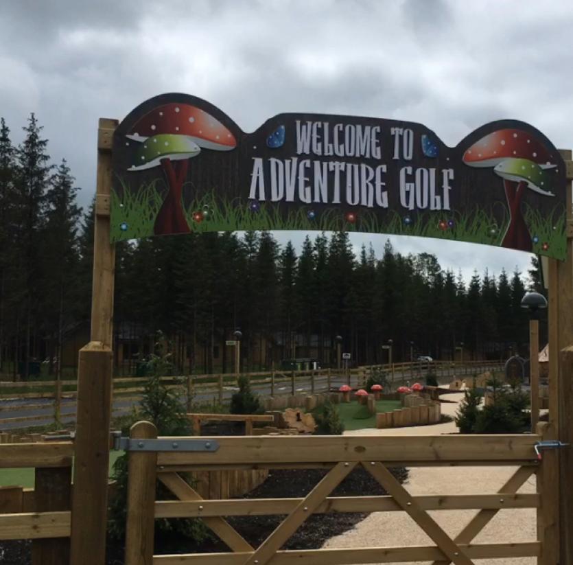 The mini golf course