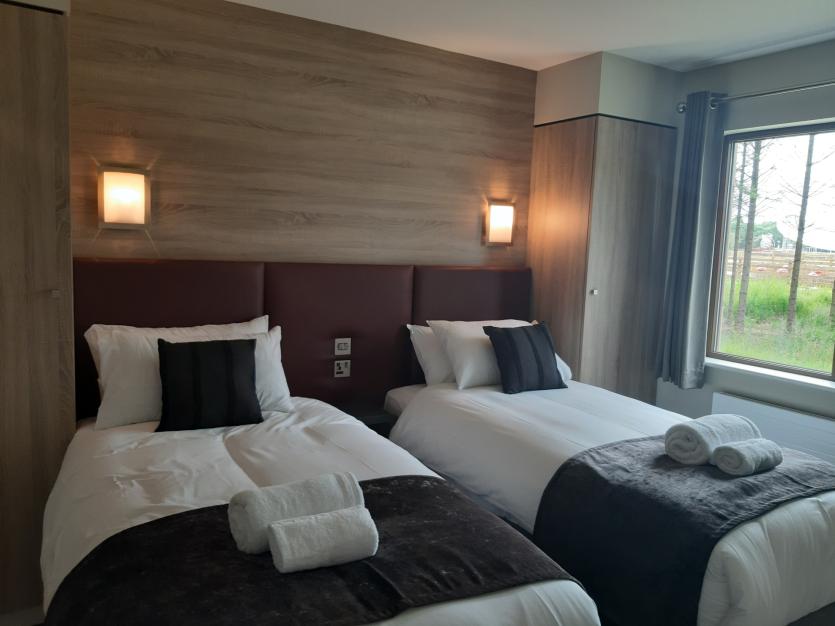 The bedrooms of one of the suites