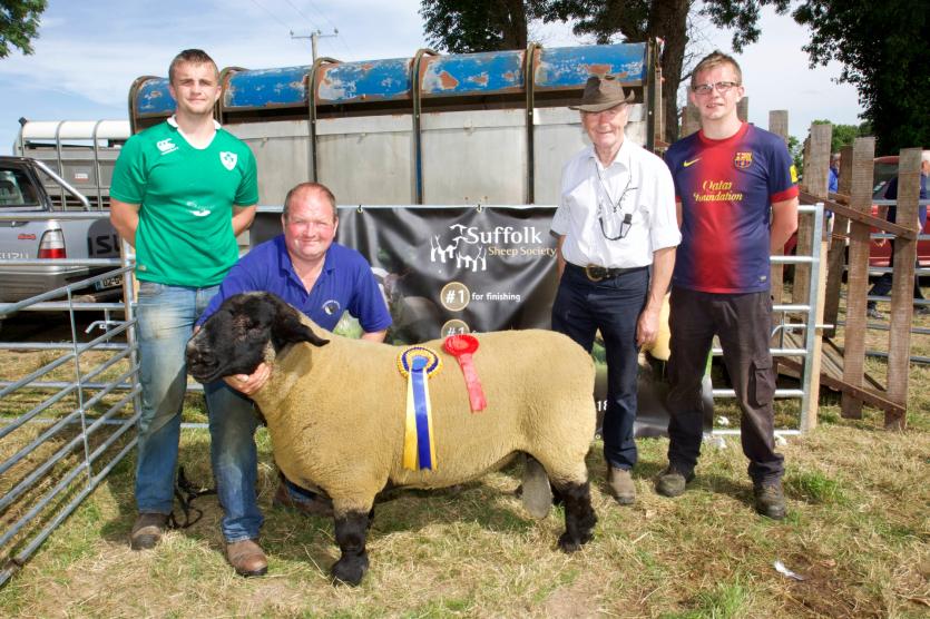 David and Trevor Geelan with the reserve Siffolf Champion and Coote Geelan and Alan Geelan. PICTURE: MICHELLE GHEE.