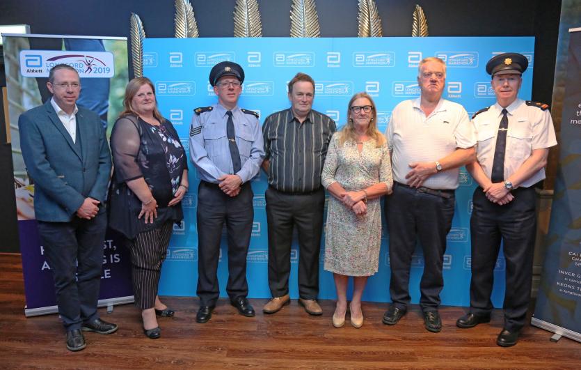 Derek Scanlon (St Christopher's), Gillian McCord, Declan McGlynn, Charles McCord, Mary Fenelon, Tom Maguire, Jim Delaney Picture: Shelley Corcoran