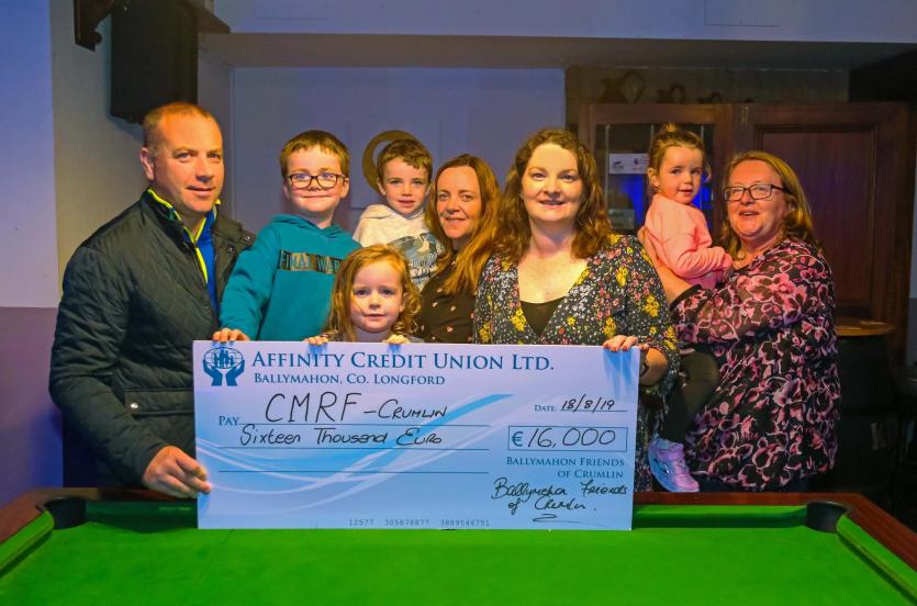 Wayne and Melissa Kelly, Grace and Cian Kelly, Florance Brutton, Senan Kelly, Antoinette Kelly (Friends of Crumlin), Melanie Hudson Picture: Shelley C