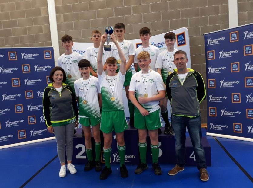 Gold medal glory for Longford athlete Funmi Talabi and Killoe futsal team at Aldi Community Games National Festival