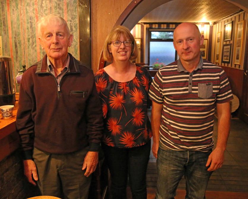 Seamus Creegan, Geraldine Dobson, Leo McGirl Picture: Shelley Corcoran