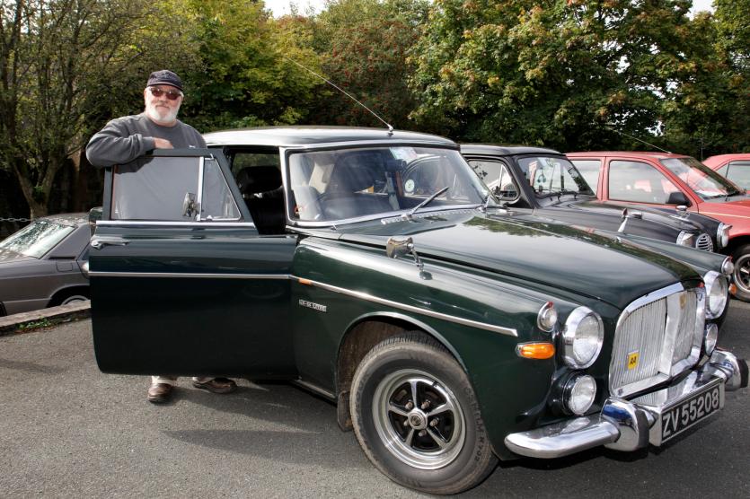 Andy Mochan with his Rover P5B from 1972. PICTURE: MICHELLE GHEE.