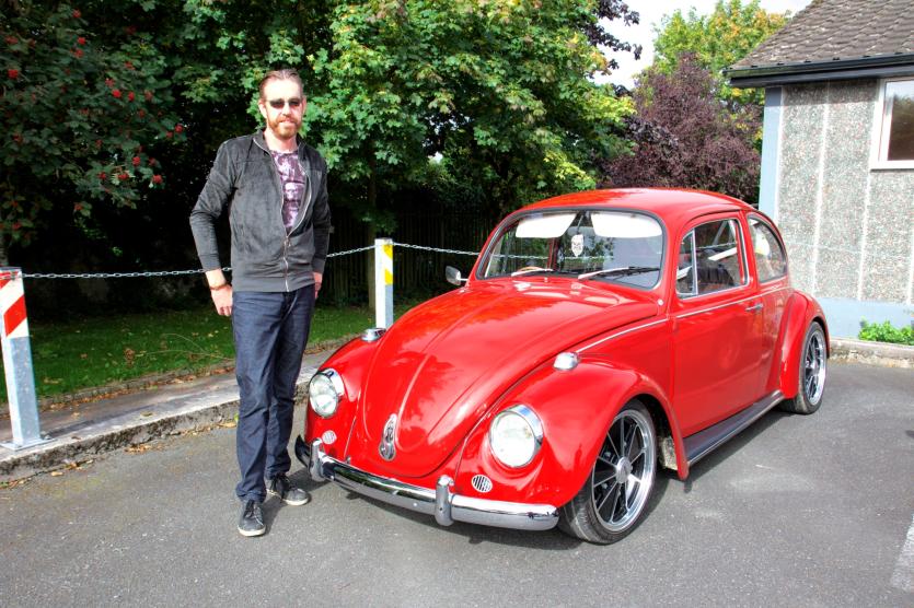 Shaun Corrigan with his VW Beetle from 1970. PICTURE: MICHELLE GHEE.