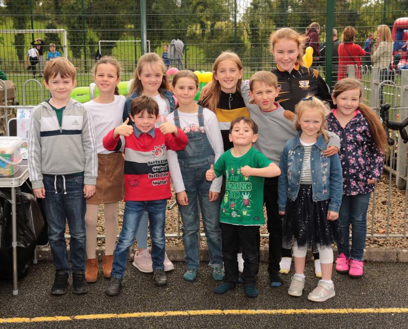 Darren and Teagan Farrell, Emma Cadam, James Dennany, May and Miles Christie, Lorcan Flynn, Kate Cadam, Saidh Flynn, Caoimhe Stakem, Annie Penrose Pic